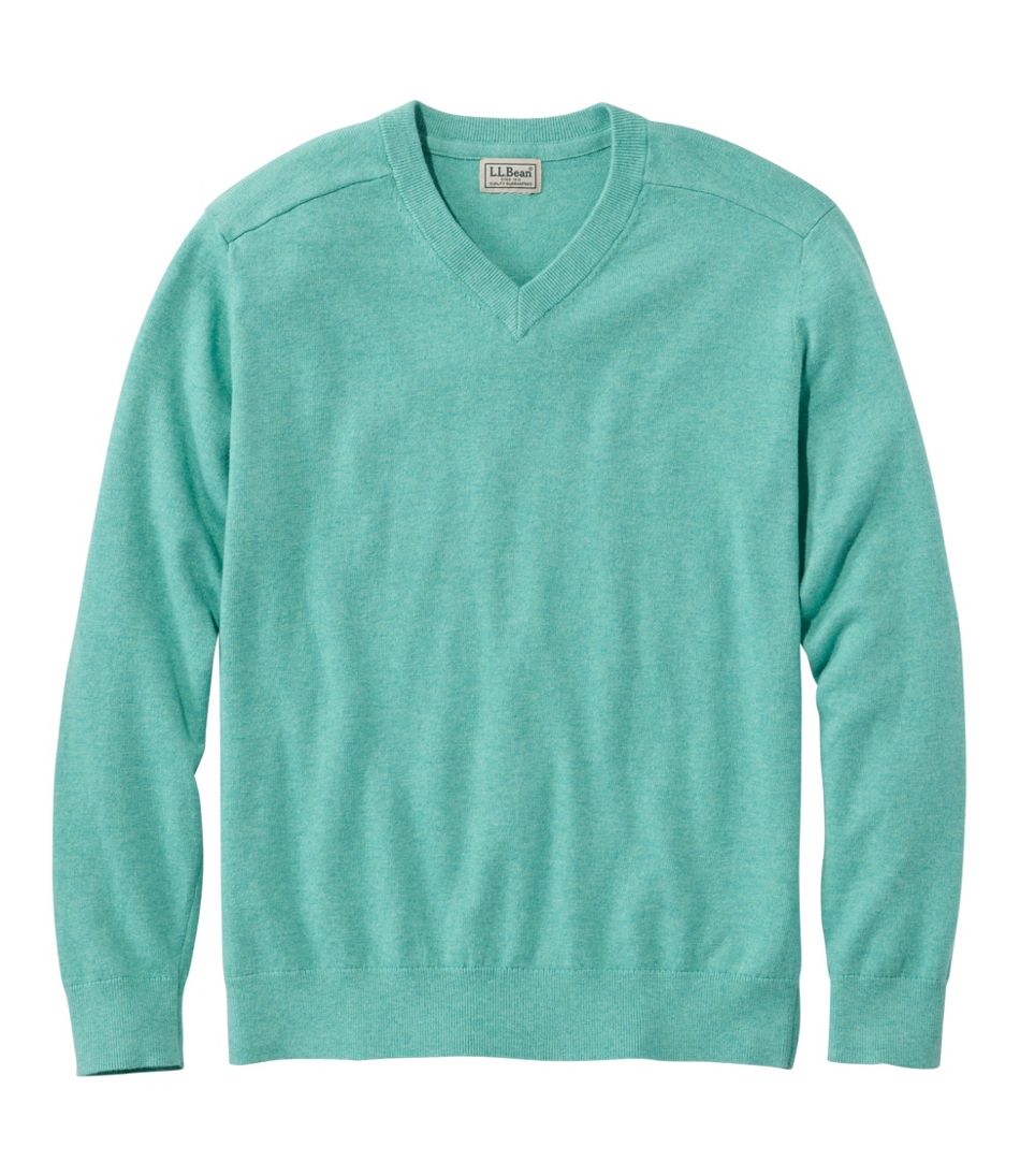 Men's All Seasons Cotton Blend Sweater, V-Neck | L.L.Bean Essential