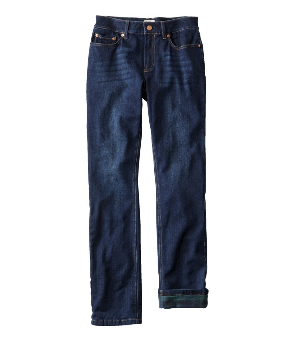 Women's BeanFlex® Jeans, Mid-Rise Straight-Leg Lined | L.L.Bean Classic