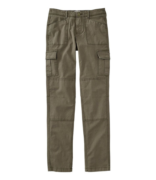 Women's Stretch Canvas Cargo Pants, Mid-Rise Straight-Leg | L.L.Bean Featured