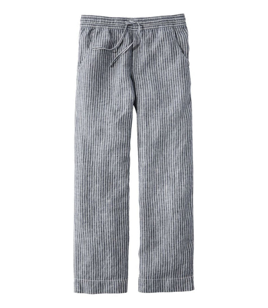 Women's Premium Washable Linen Pull-On Pants, Stripe | L.L.Bean Best Seller