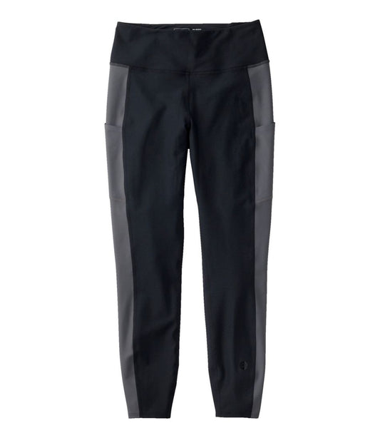 Women's L.L.Bean Everyday Performance 7/8 Leggings, High-Rise Pocket Colorblock | L.L.Bean Essential