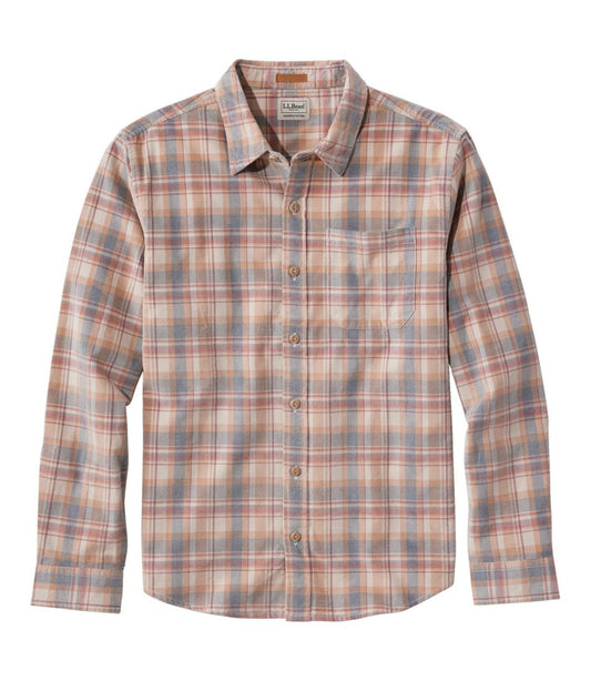Men's Sunwashed Corduroy Shirt, Slightly Fitted Untucked Fit, Plaid | L.L.Bean Recommended