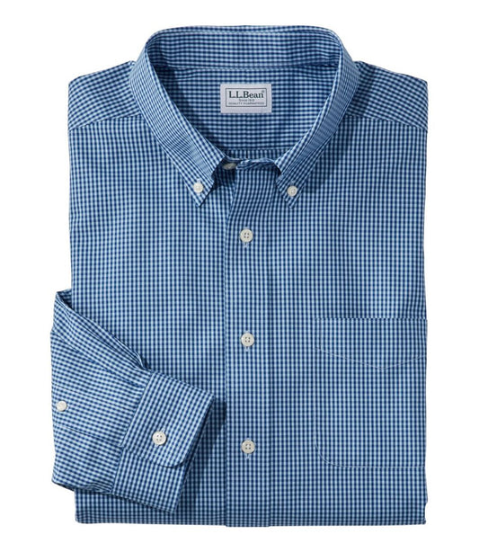 Men's Wrinkle-Free Pinpoint Oxford Cloth Shirt, Traditional Fit Tattersall | L.L.Bean Classic