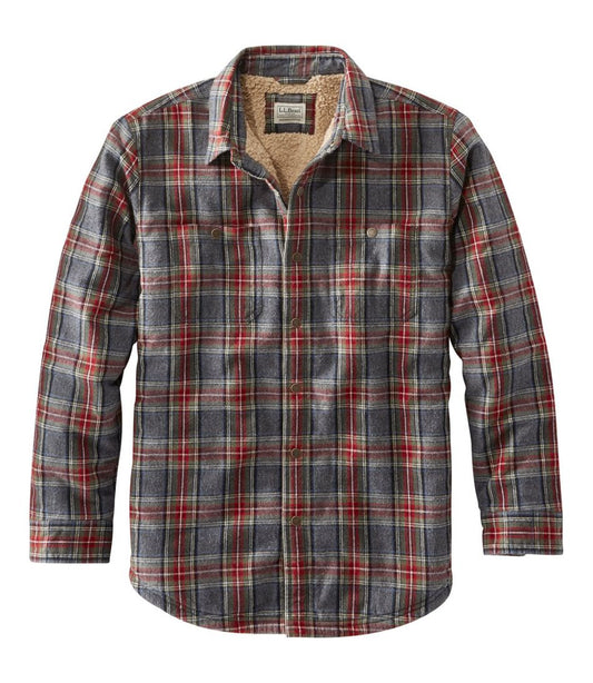 Men's Sherpa-Lined Scotch Plaid Shirt, Slightly Fitted | L.L.Bean Popular
