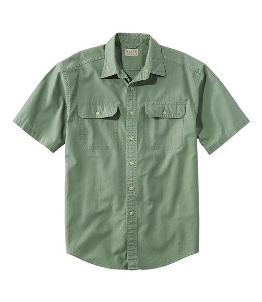 Men's Sunwashed Canvas Shirt, Traditional Fit Short-Sleeve | L.L.Bean Trending