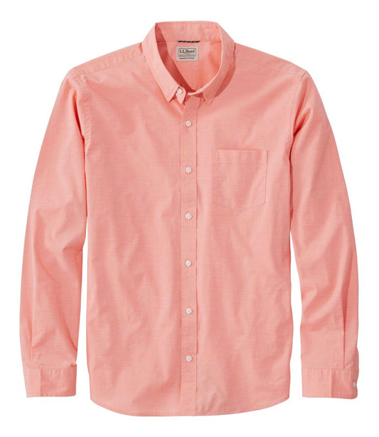 Men's Comfort Stretch Performance® Shirt, Long-Sleeve, Slightly Fitted Untucked Fit | L.L.Bean Great Value