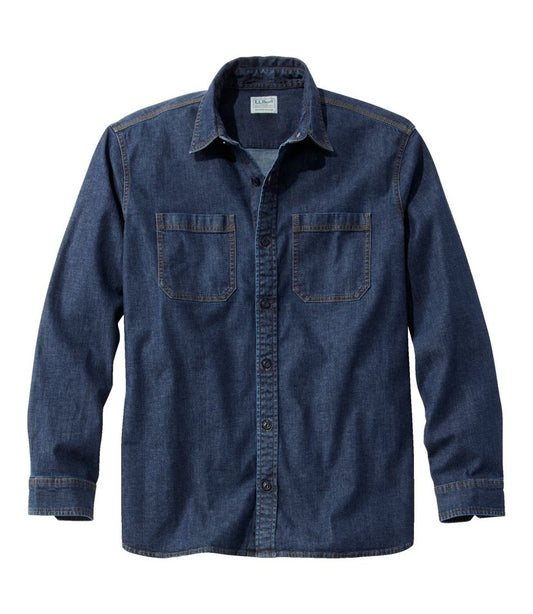 Men's BeanFlex® Denim Shirt, Traditional Untucked Fit | L.L.Bean Featured