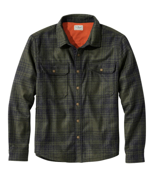 Men's Maine Guide Lightweight Lined Wool Field Shirt, Plaid | L.L.Bean Popular