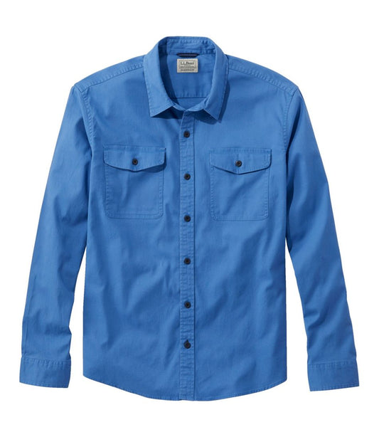 Men's Lakewashed Twill Shirt, Traditional Untucked Fit | L.L.Bean Signature
