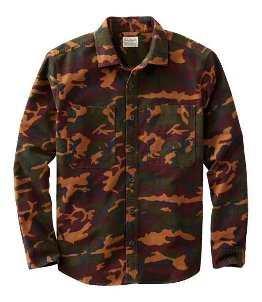 Men's Bean's Moleskin Shirt, Slightly Fitted Untucked Fit, Print | L.L.Bean Great Value