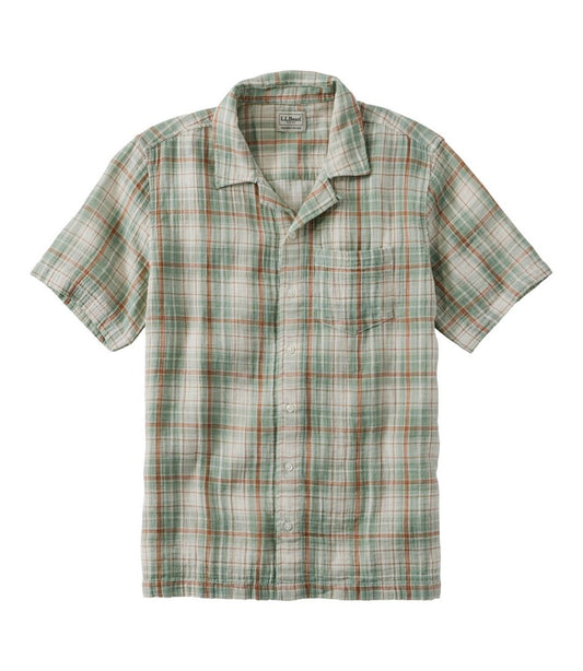 Men's Cloud Gauze Shirt, Short-Sleeve, Slightly Fitted Untucked Fit, Plaid | L.L.Bean Trending