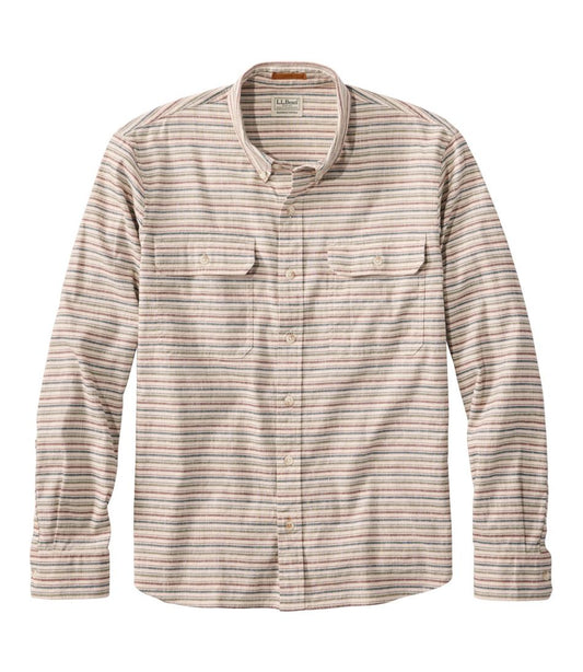 Men's Stonecoast Hemp Shirt, Long-Sleeve, Slightly Fitted Untucked Fit, Stripe | L.L.Bean Classic