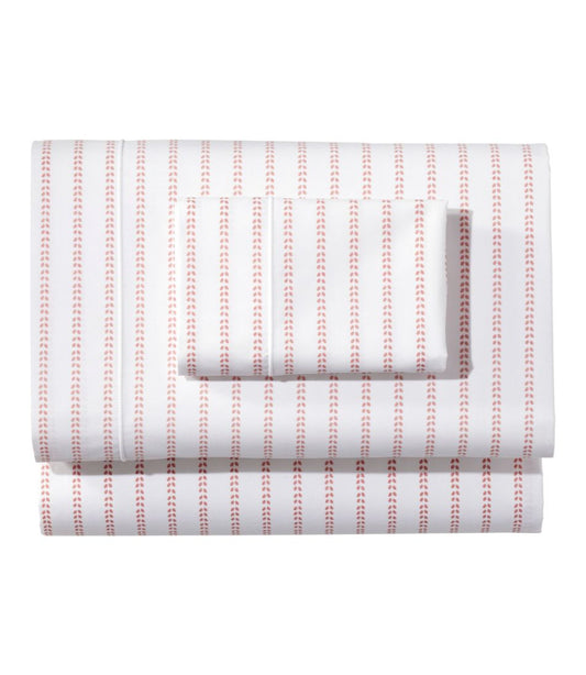 Sunwashed Percale Sheet Collection, Stripe Leaf | L.L.Bean Trending