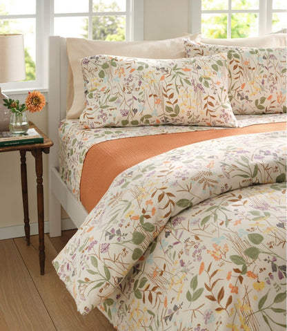 Birch Floral Flannel Comforter Cover Collection | L.L.Bean Everyday