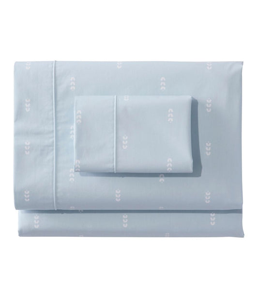 Sunwashed Percale Sheet Collection, Stamped Leaf Print | L.L.Bean Value
