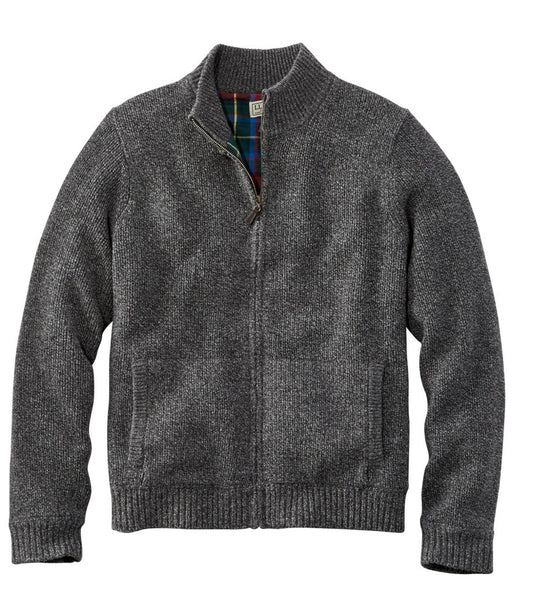 Men's L.L.Bean Classic Ragg Wool Sweater, Full-Zip Flannel-Lined | L.L.Bean Recommended