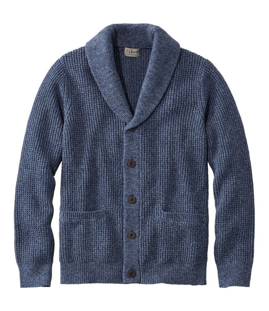 Men's Organic Cotton Waffle Sweater, Cardigan | L.L.Bean Great Value