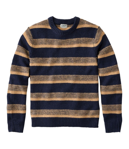 Men's Bean's Classic Ragg Wool Sweater, Crewneck, Stripe | L.L.Bean Value