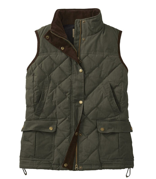 Women's L.L.Bean Upcountry Waxed Cotton Down Vest | L.L.Bean Popular