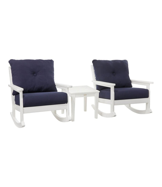 All-Weather Patio Rocker Set with Side Table, White | L.L.Bean Latest
