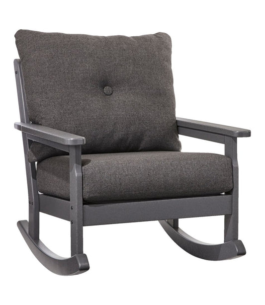All-Weather Patio Rocker with Textured Cushion, Slate Gray | L.L.Bean Recommended
