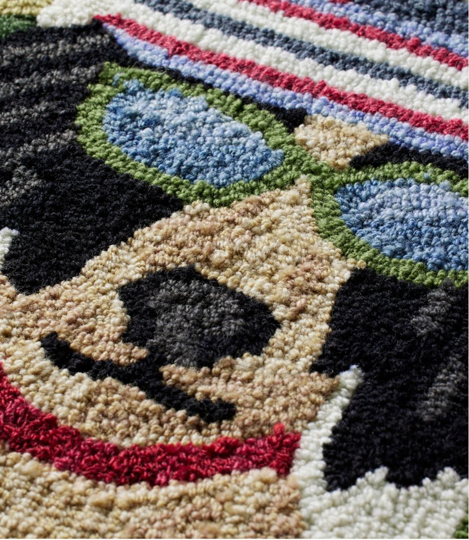 Indoor/Outdoor Vacationland Rug, Dogs Skiing | L.L.Bean Best Seller