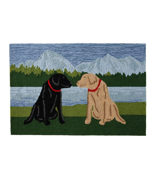 Indoor/Outdoor Vacationland Rug, Mountain Dogs | L.L.Bean Everyday