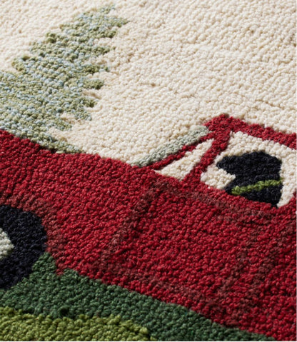 Wool Hooked Novelty Runner, Dog Caravan | L.L.Bean Exclusive